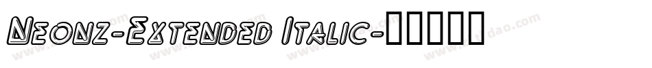 Neonz-Extended Italic字体转换